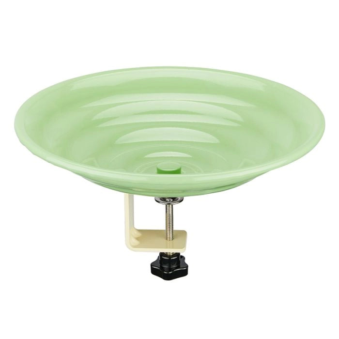 Metal Bird Bath Clamp-On Bird Water Bowl