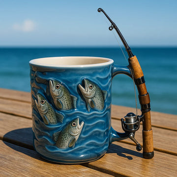 Fishing Gift for Men - 2oz Novelty Angler Mug