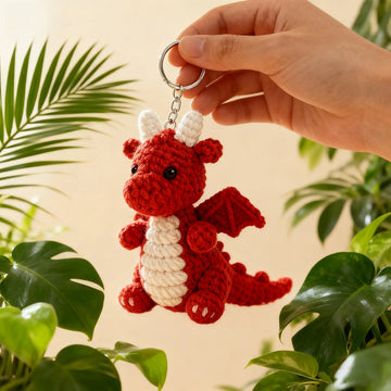 Cute Flame Dragon Keychain