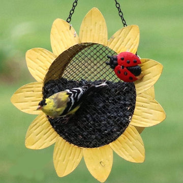 Multi-Use Sunflower Ladybug Mesh Bird Feeder