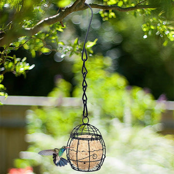 Outdoor Hanging Bird Feeder - Durable Iron Cage for Garden & Yard