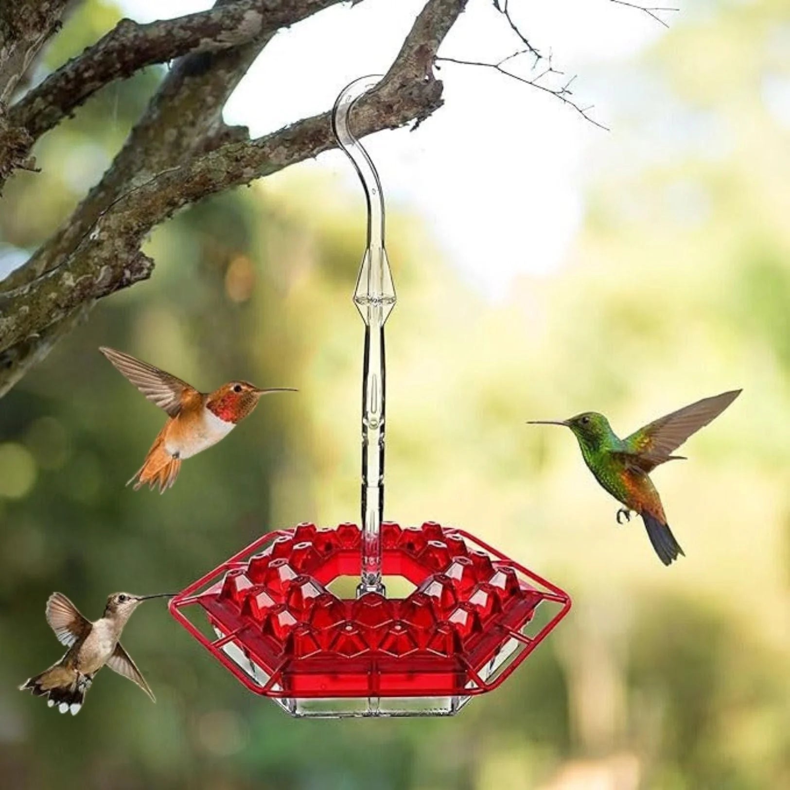 30-Port Bee-Resistant Ant-Proof Hummingbird Feeder – Outdoor & Patio Use