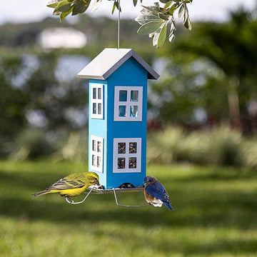Double-Decker Bird Feeder with 4 Feeding Ports