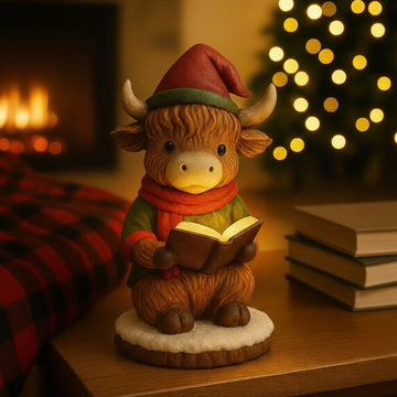 Cute Highland Cow Christmas Night Light