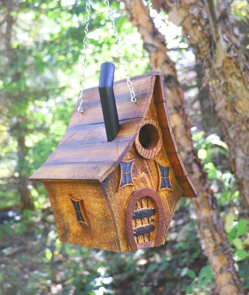 Handmade Bird House-Rustic Whimsical Style