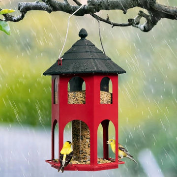 Weatherproof Metal House Bird Feeder