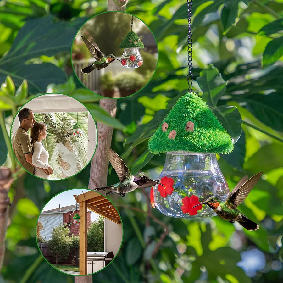 Cute Mushroom Shape Bird Water Feeder