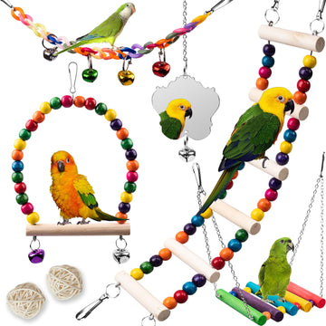 7-Piece Bird Toy Set for Parrots