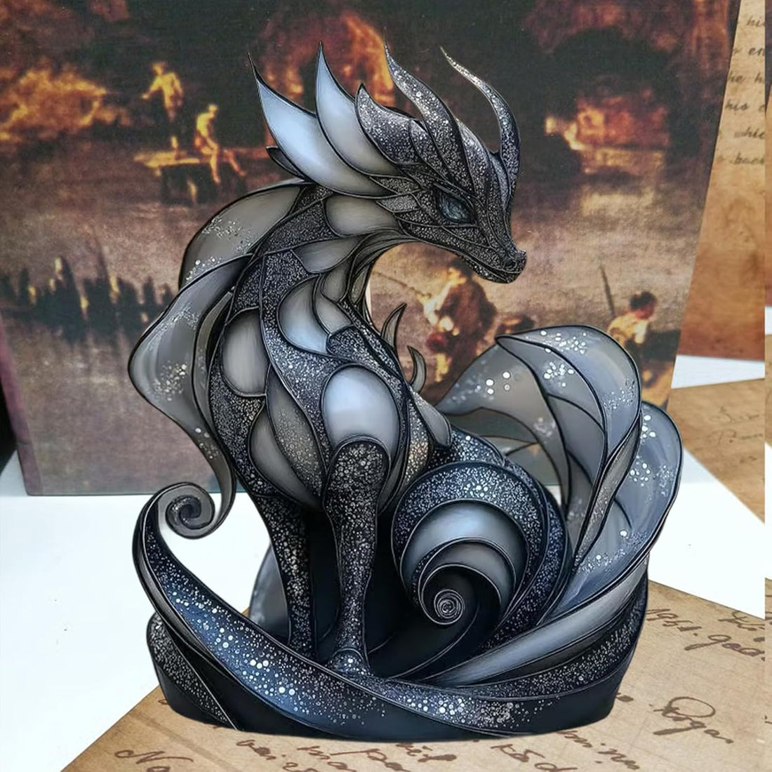 Galaxy Dragon Statue – Mystical Fantasy Home Decor