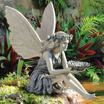 Sitting Fairy Bird Feeding Ornament