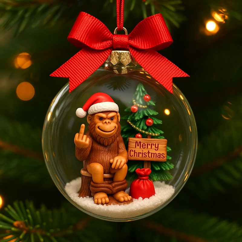 Christmas Gift--Bigfoot Christmas Ornament