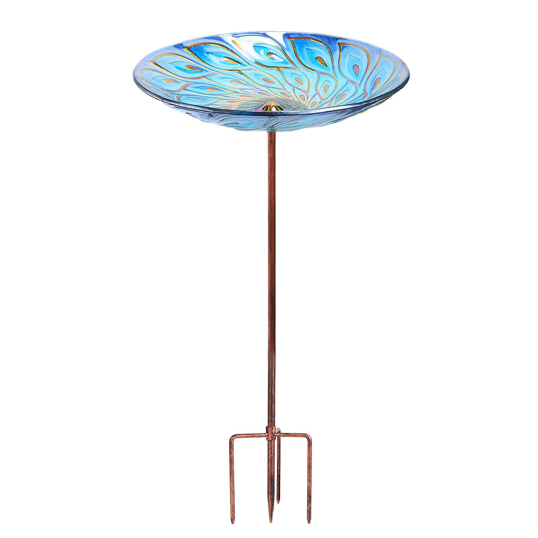 Garden Outdoor Bird Bath with Metal Stand