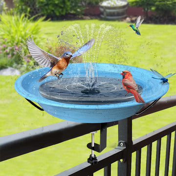 Adjustable Metal Bird Bath with Sturdy Clamp