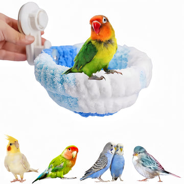 Fluffy Hanging Bird Bed - Cozy Nest for Pet Birds