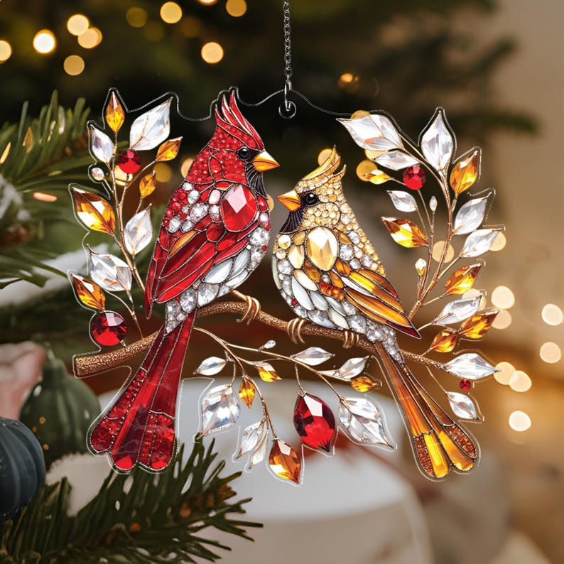 Christmas Gift - Cardinal Couple Memorial Gift
