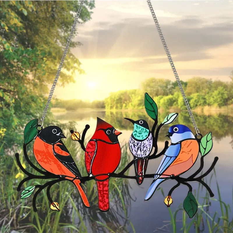 Colorful Birds Wall Hanging