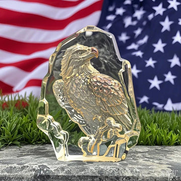 3D Crystal Eagle Statue