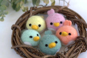 Spring Bird Chick Felt Shapes - 5 Pcs