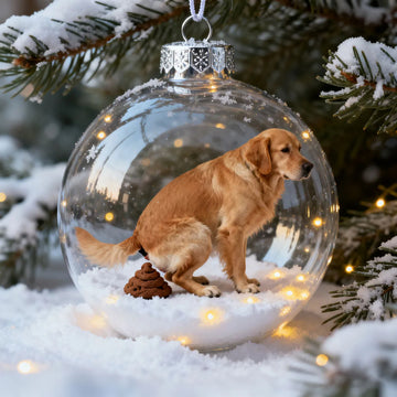 Funny Dog Christmas Ornament Set