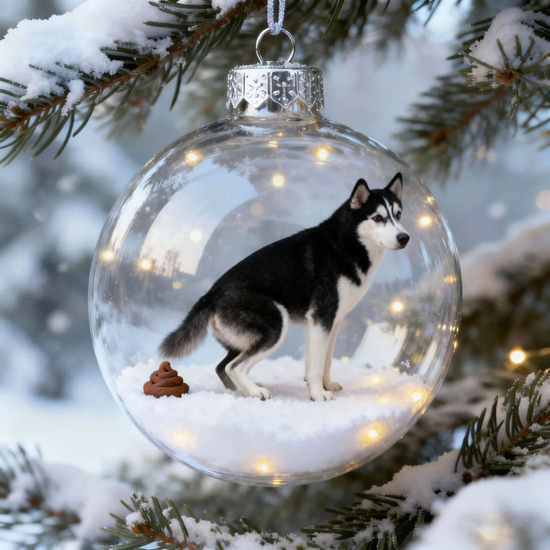 Funny Dog Christmas Ornament Set