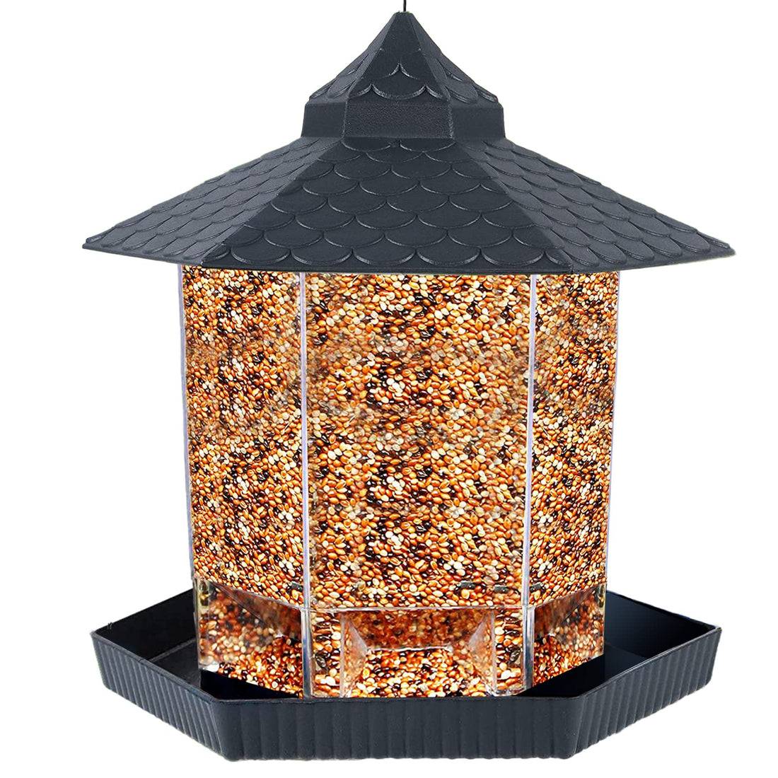 Grey Squirrel-Proof Hanging Bird Feeder for Garden & Yard