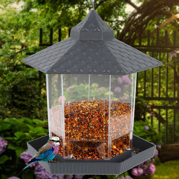Grey Squirrel-Proof Hanging Bird Feeder for Garden & Yard