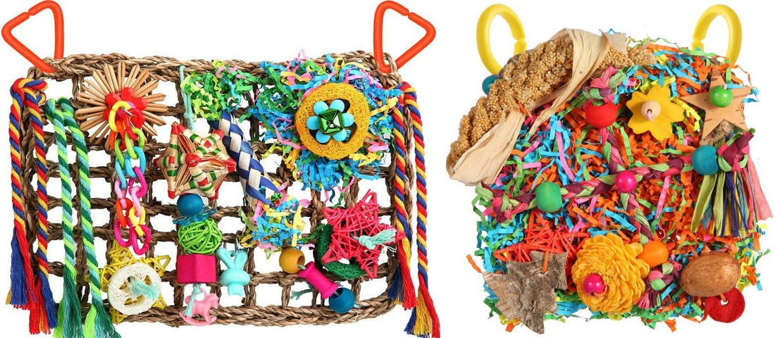 Bird Foraging Toy - Seagrass Shredding Wall