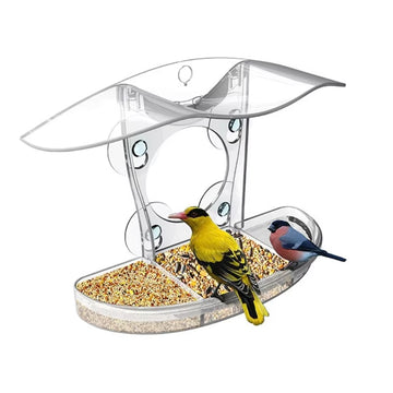 Clear Acrylic Window Bird Feeder