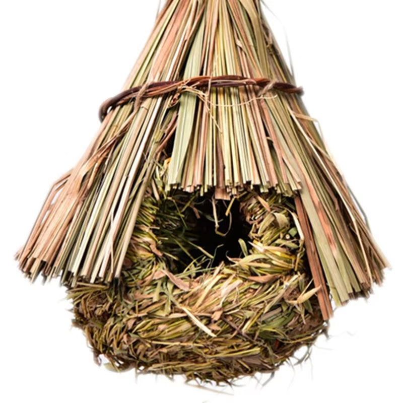 Handwoven Natural Grass Finch Nest