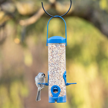 Navy 2-in-1 Tube Wild Bird Feeder