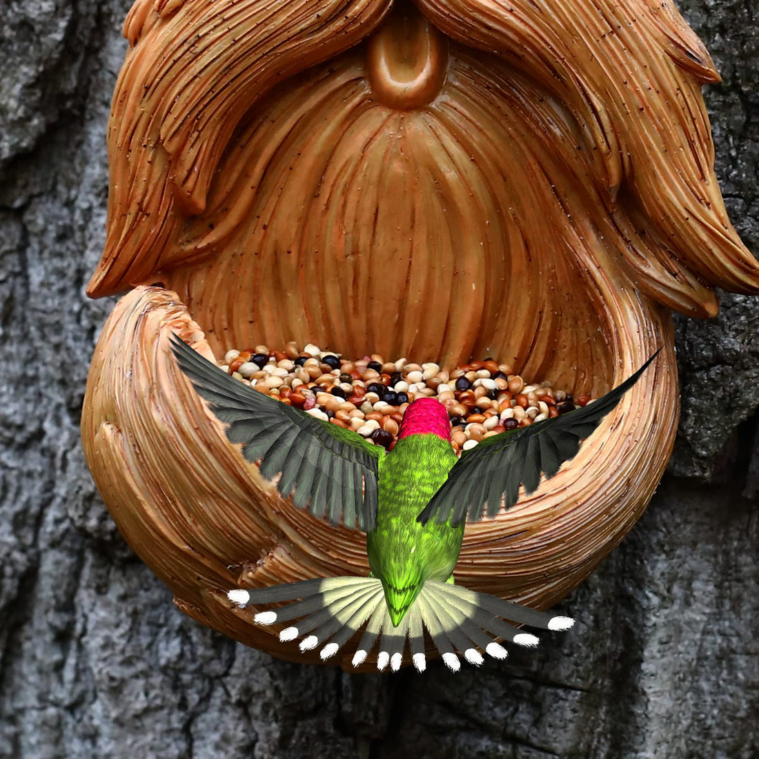 Unique Bird Feeders for Outdoors-Old Man Tree Art