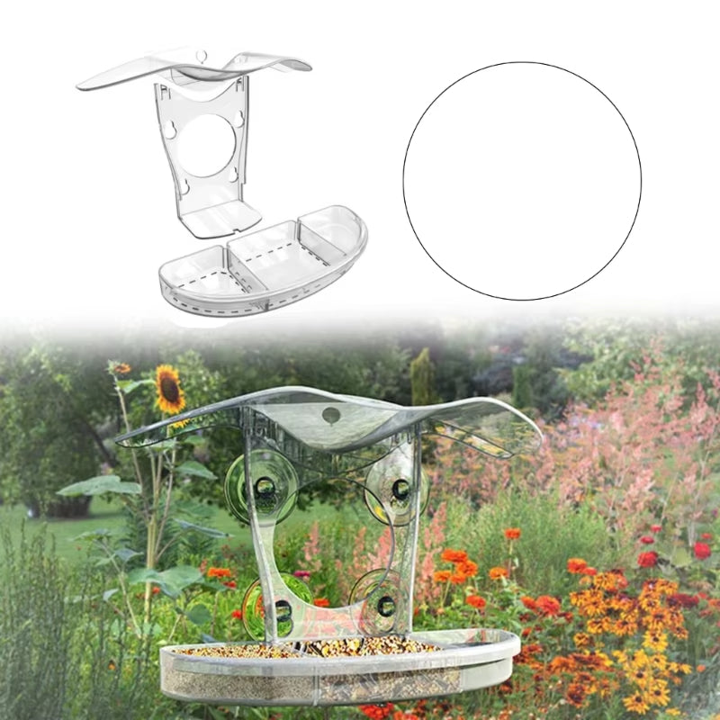 Clear Acrylic Window Bird Feeder