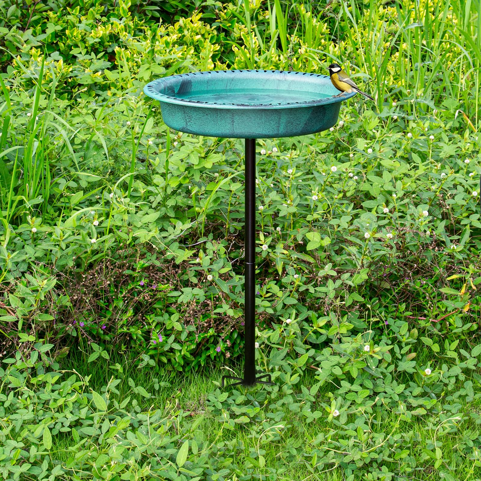 Metal Bird Baths for Outdoors, Birdbath & Birdfeeder