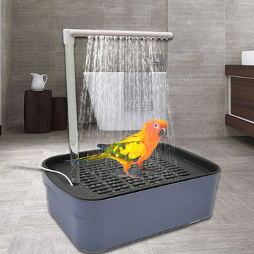 Automatic Parrot Shower Bath – Self-Cleaning with Water Circulation