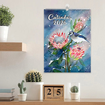 2026 Calendar Bird Lovers Wall Calendar 12 Month to View Hanging Calendar