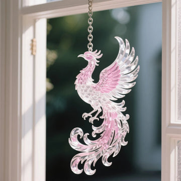 Pink Acrylic Phoenix Sun Catcher