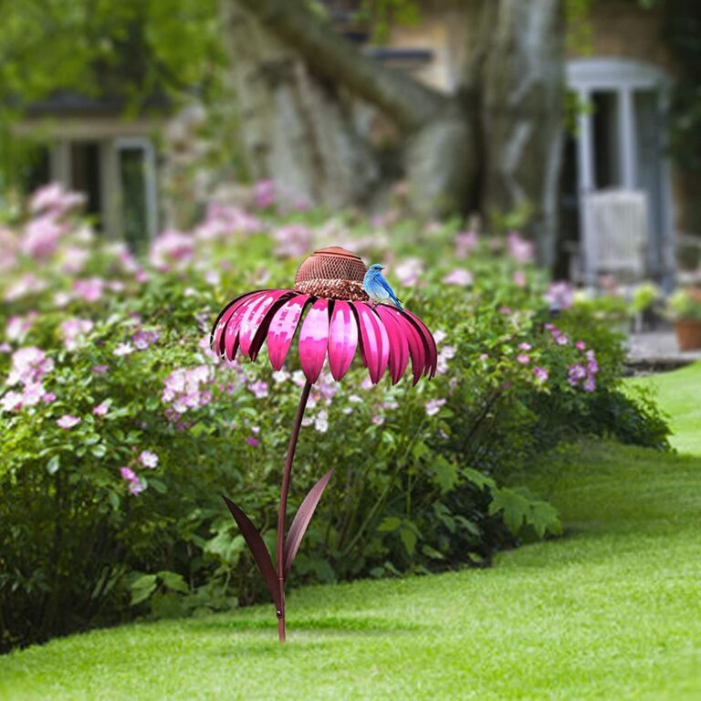 Bird Feeder Metal Flower Garden Ornament