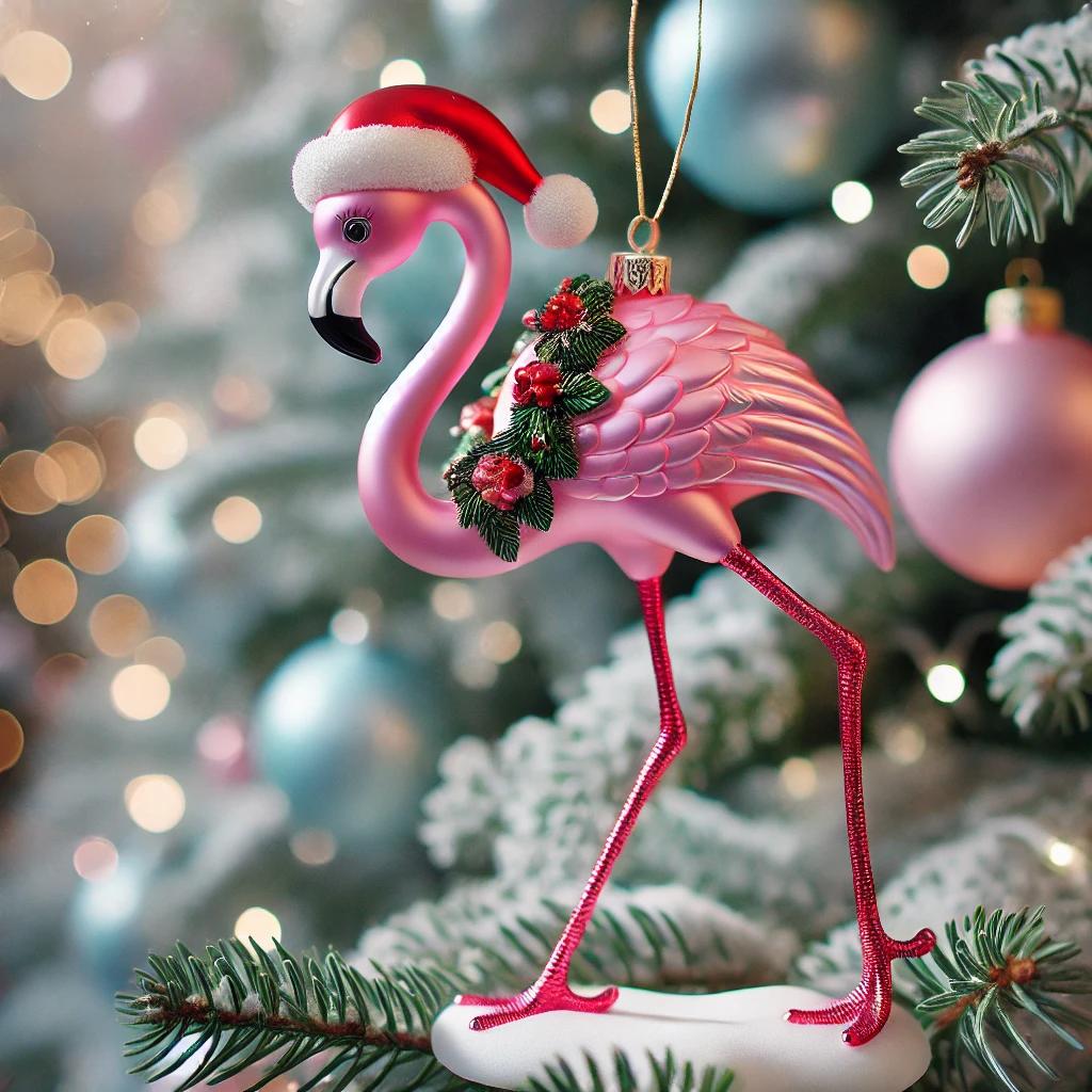 Flamingo Christmas Ornament