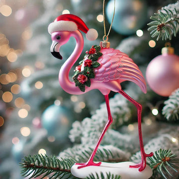 Flamingo Christmas Ornament