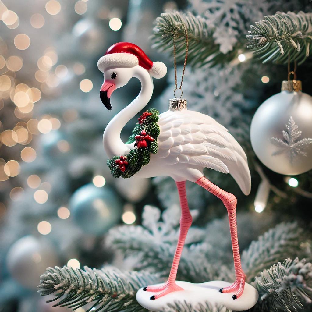 Flamingo Christmas Ornament