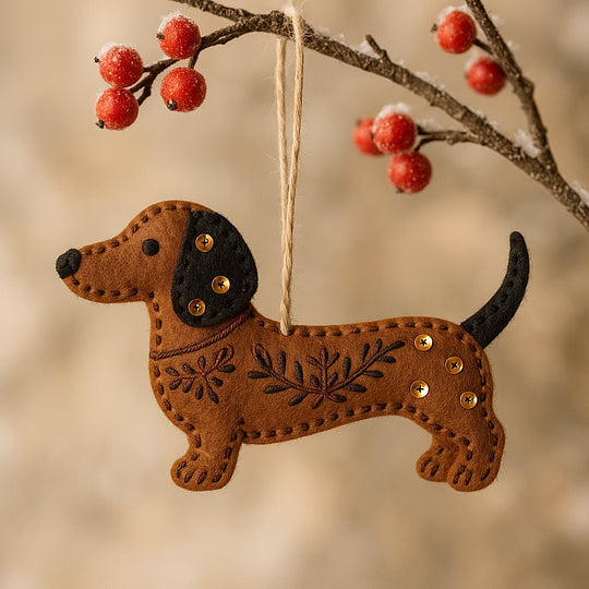Dog Felt Ornament